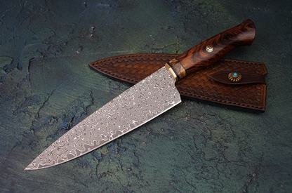 Artisan Damascus Chef's Knife - Artistic Knives