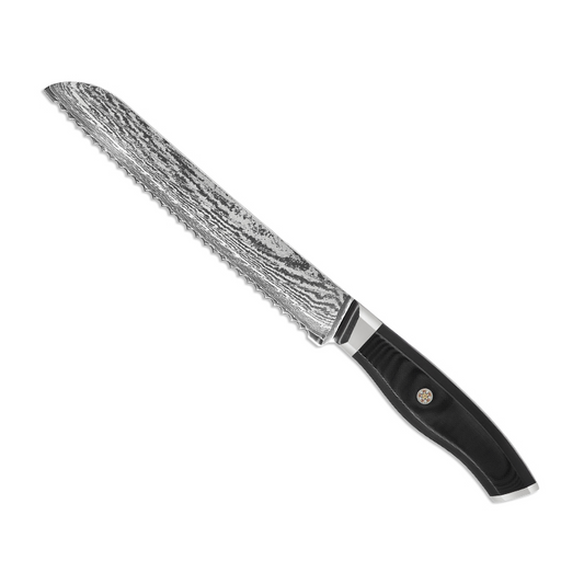 Damascus Steel Bread Slicing Knife - Artistic Knives