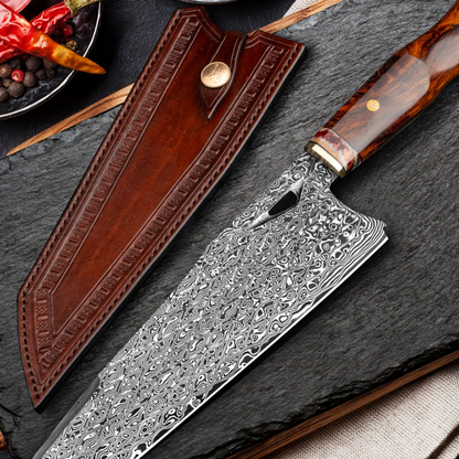 Damascus Steel Professional Kitchen Chef's Knife - Artistic Knives