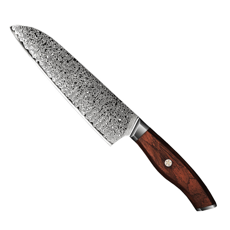 VG10 Damascus steel knife with 19 cm blade