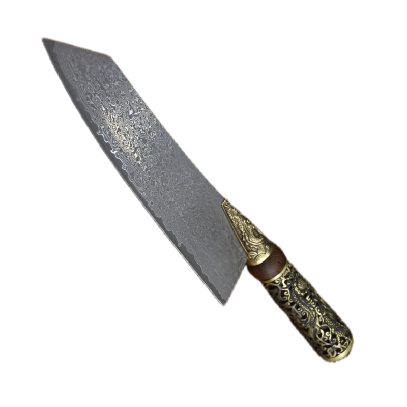 Damascus VG-10 steel knife with a 21 cm blade